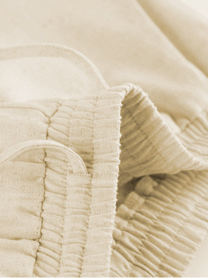 Set med vida linnebyxor, två delar