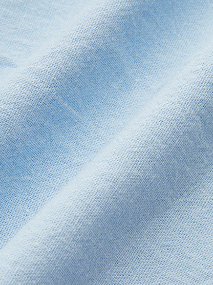 Set med kortbyxor med lång ärm, i bomull och linne, avslappnad