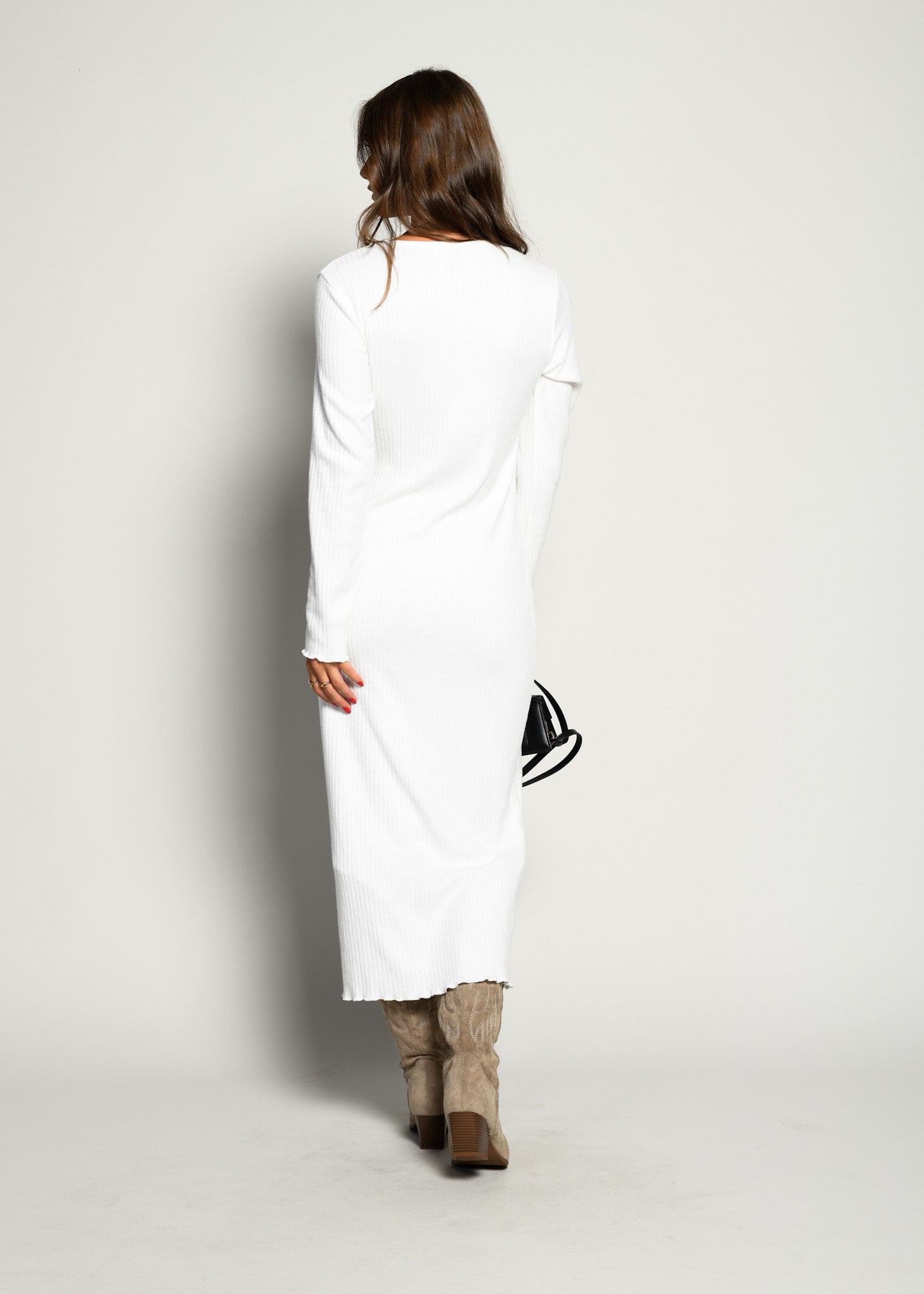 ROCHIE TRICOTATĂ ALBĂ