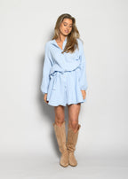 ROCHIE WAFFLE ALBASTRU DESCHIS