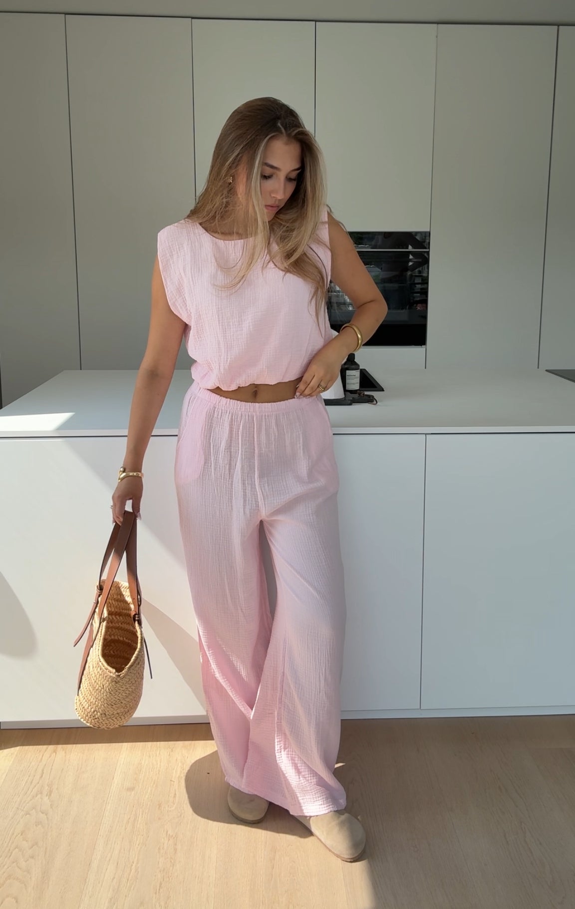 SÄTT WAFFLE ROSA MOALE