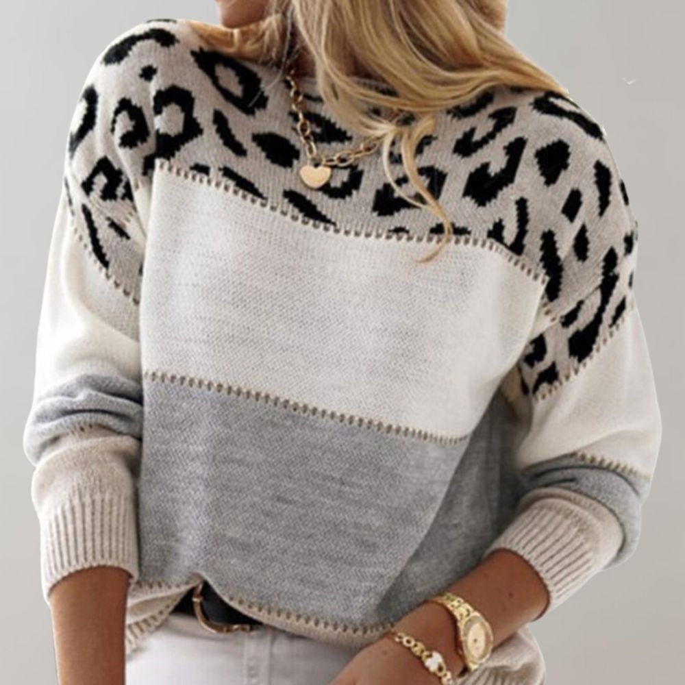 Cheyenne | Pulover lejer cu design leopard