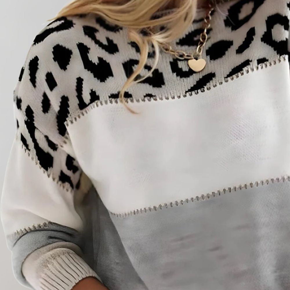 Cheyenne | Pulover lejer cu design leopard