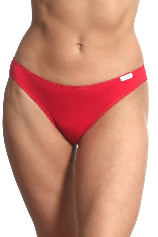 Set 3 stycken brasilianska trosor i bomull CAMI S0836 röd