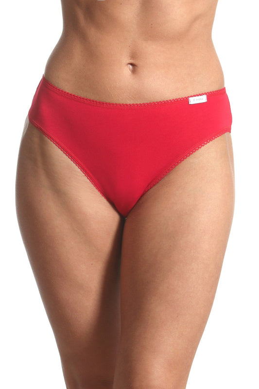 Set 3 klassiska trosor i bomull CAMI S0837 röd