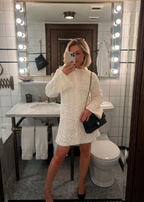 Chloe | Rochie mini texturată cu fundiță