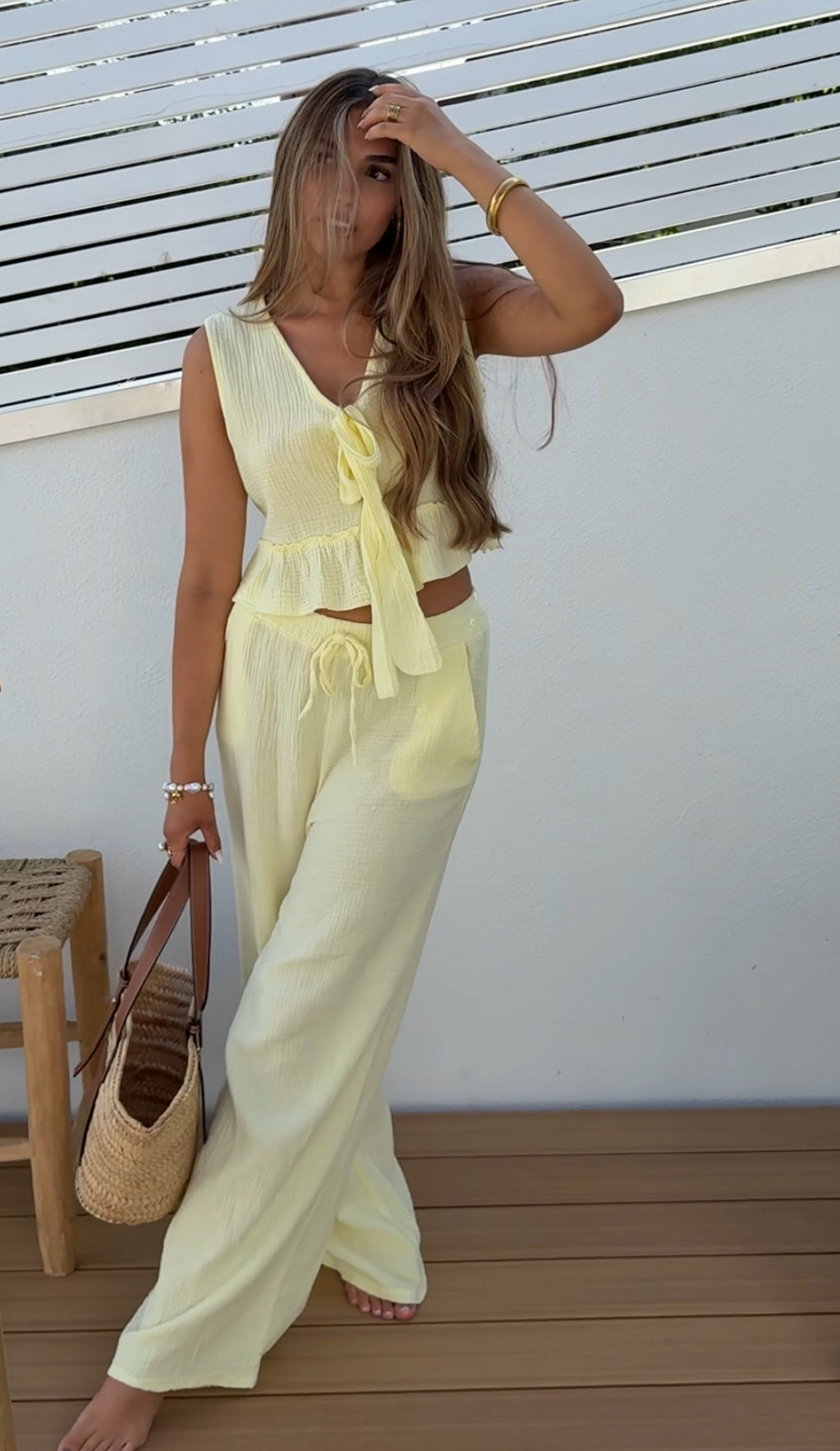 SÄTT WAFFLE GUL AV UNG