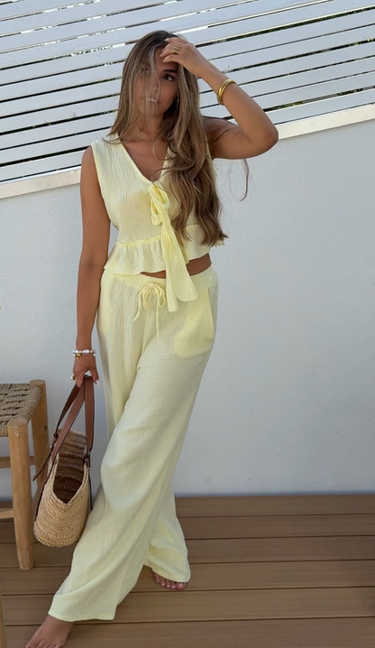 SÄTT WAFFLE GUL AV UNG