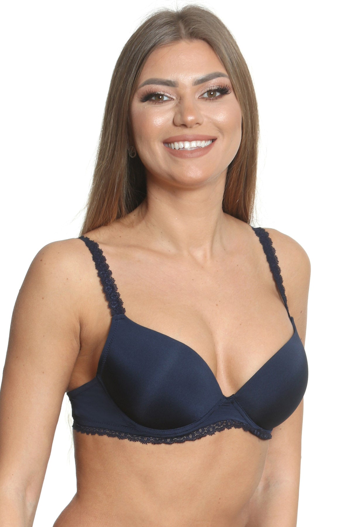 Sutien cupa soft decoltată Bleumarin ELLY R1644