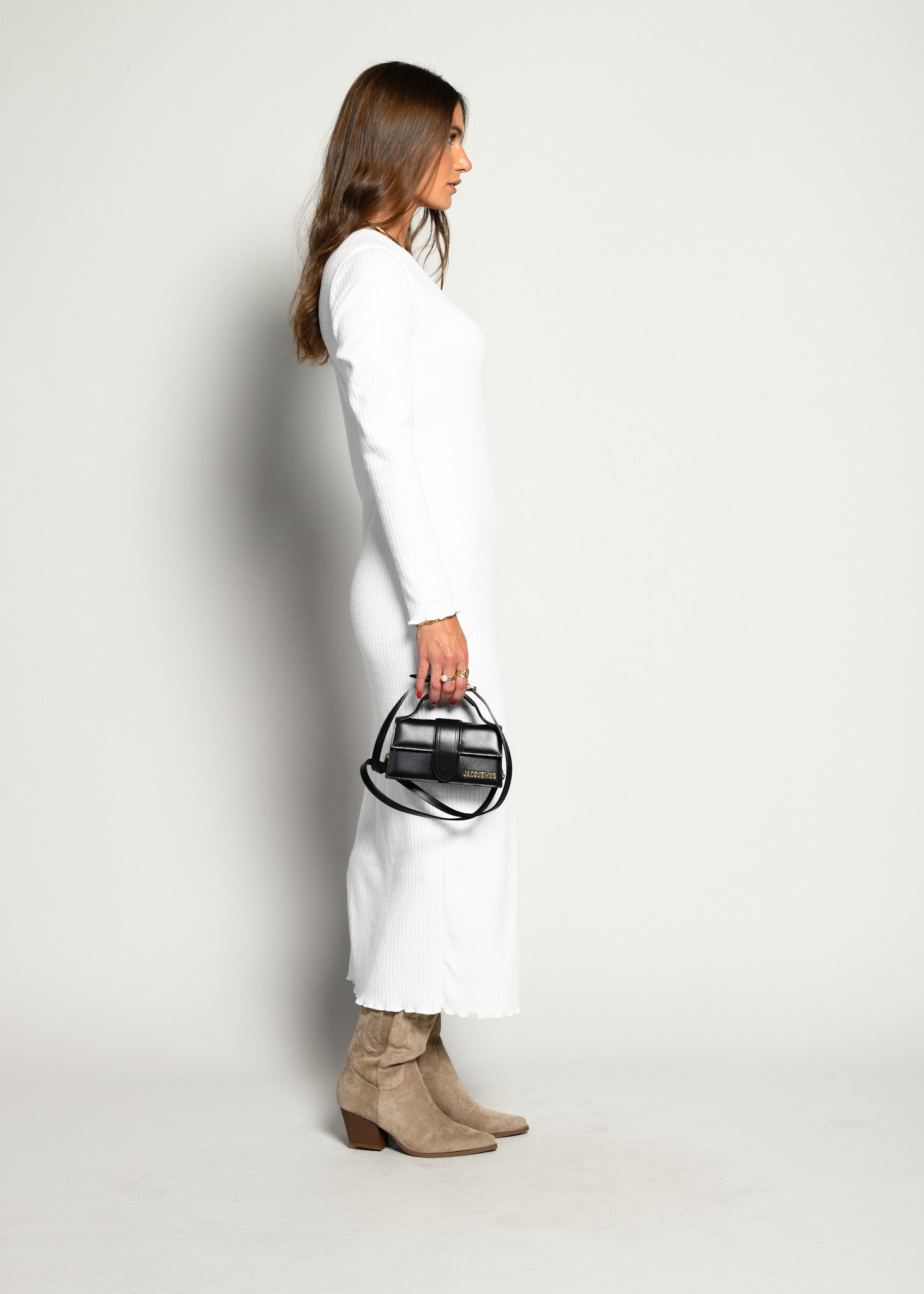 ROCHIE TRICOTATĂ ALBĂ