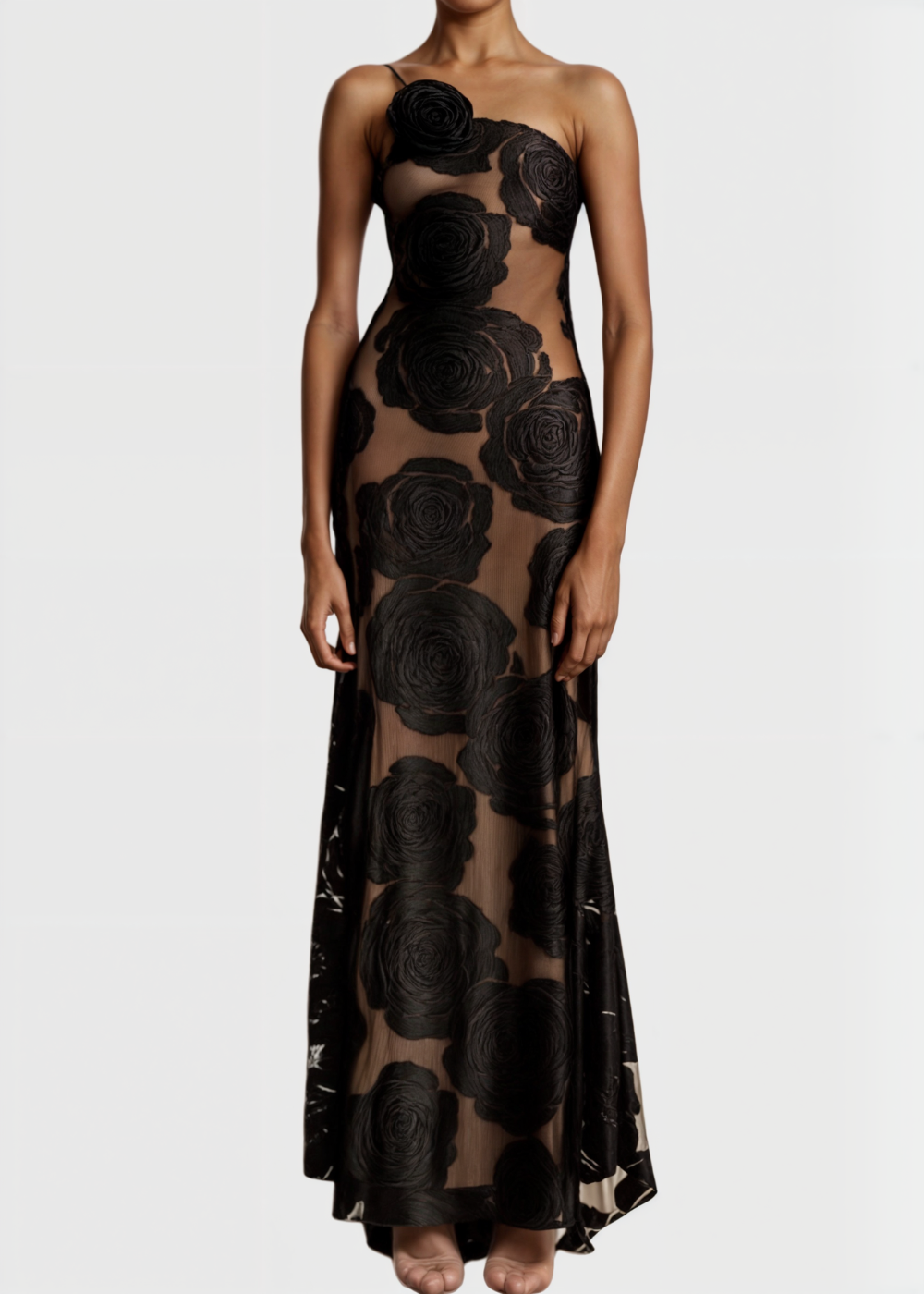 Faith | Rochie Maxidă cu Flori de Trandafir