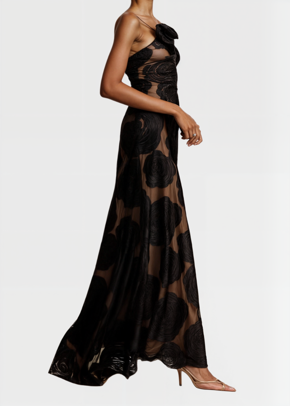 Faith | Rochie Maxidă cu Flori de Trandafir