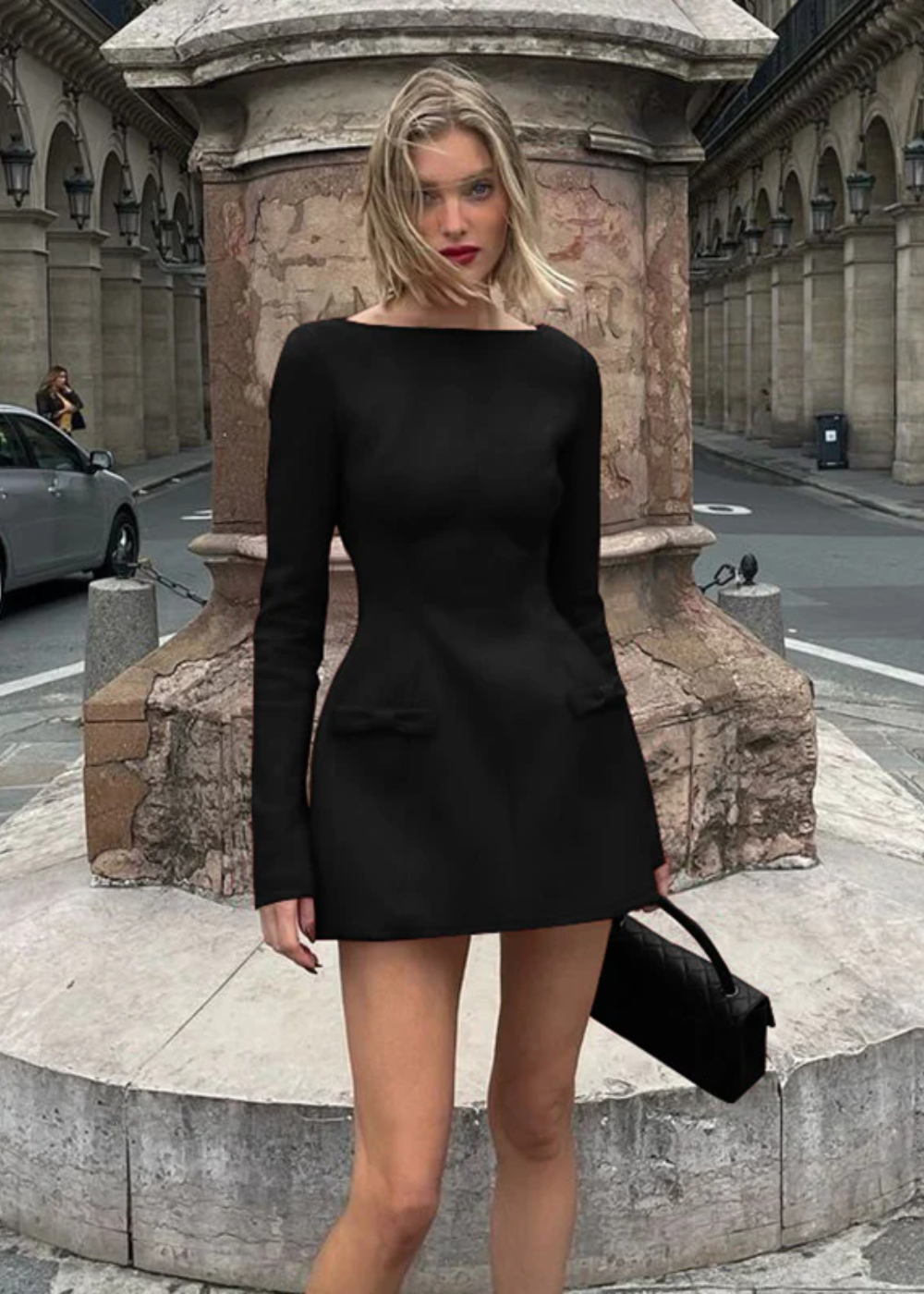 Isadora | Rochie Mini cu Fundă și Splei