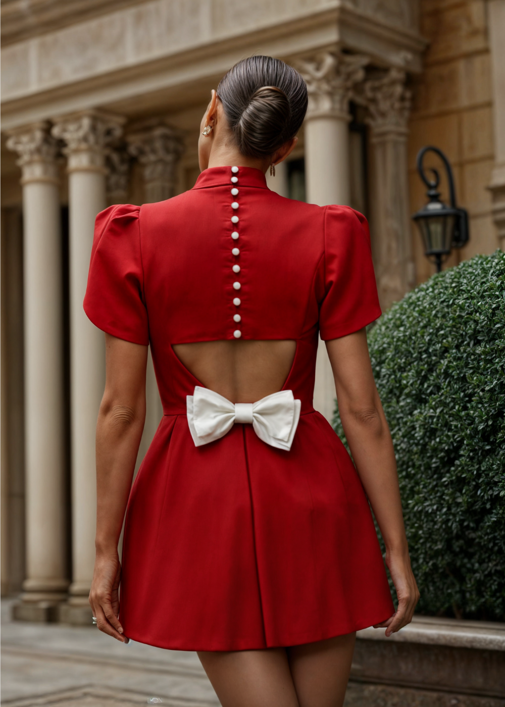 Leah | Rochie scurtă cu fundă