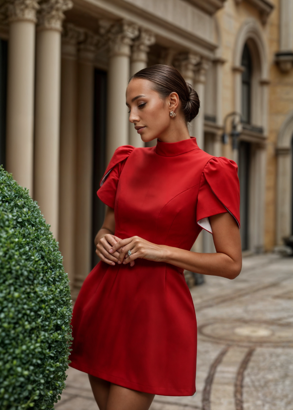 Leah | Rochie scurtă cu fundă