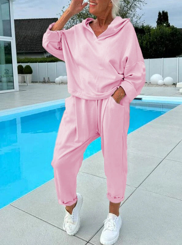 RICHELLE | SET PULOVER CU CAPUȘĂ ȘI PANTALONI DE JOGGING