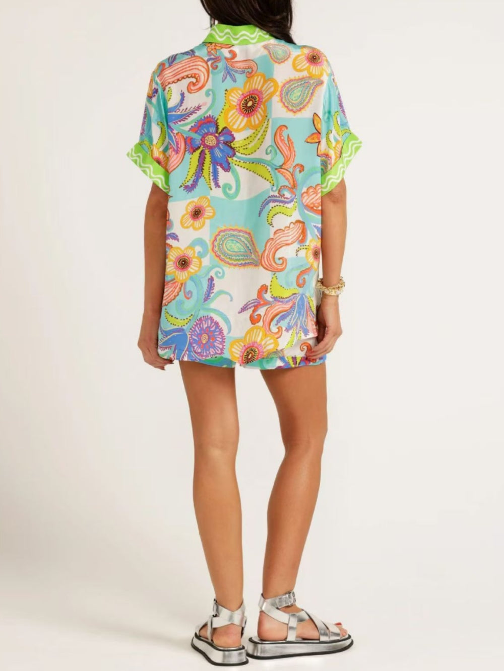 Set med skjorta och shorts i casual chic