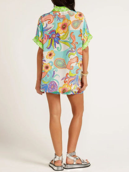 Set med skjorta och shorts i casual chic