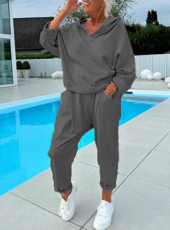 RICHELLE | SET PULOVER CU CAPUȘĂ ȘI PANTALONI DE JOGGING