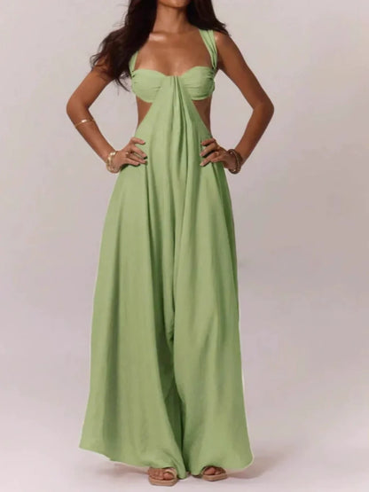 Byxdress med veck och vida byxor