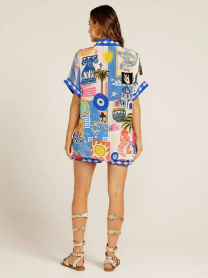 Set med skjorta och shorts i casual chic