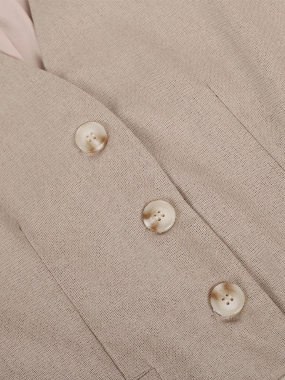 Breda byxor i bomull och lin, med veck, med klassisk V-ringning