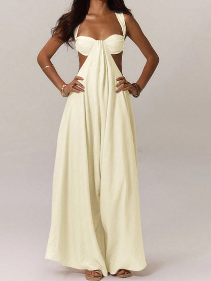 Byxdress med veck och vida byxor