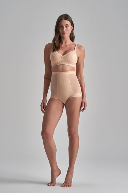 Formande trosor Powermesh hög midja Beige PWMHWB