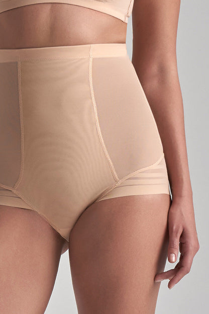 Formande trosor Powermesh hög midja Beige PWMHWB