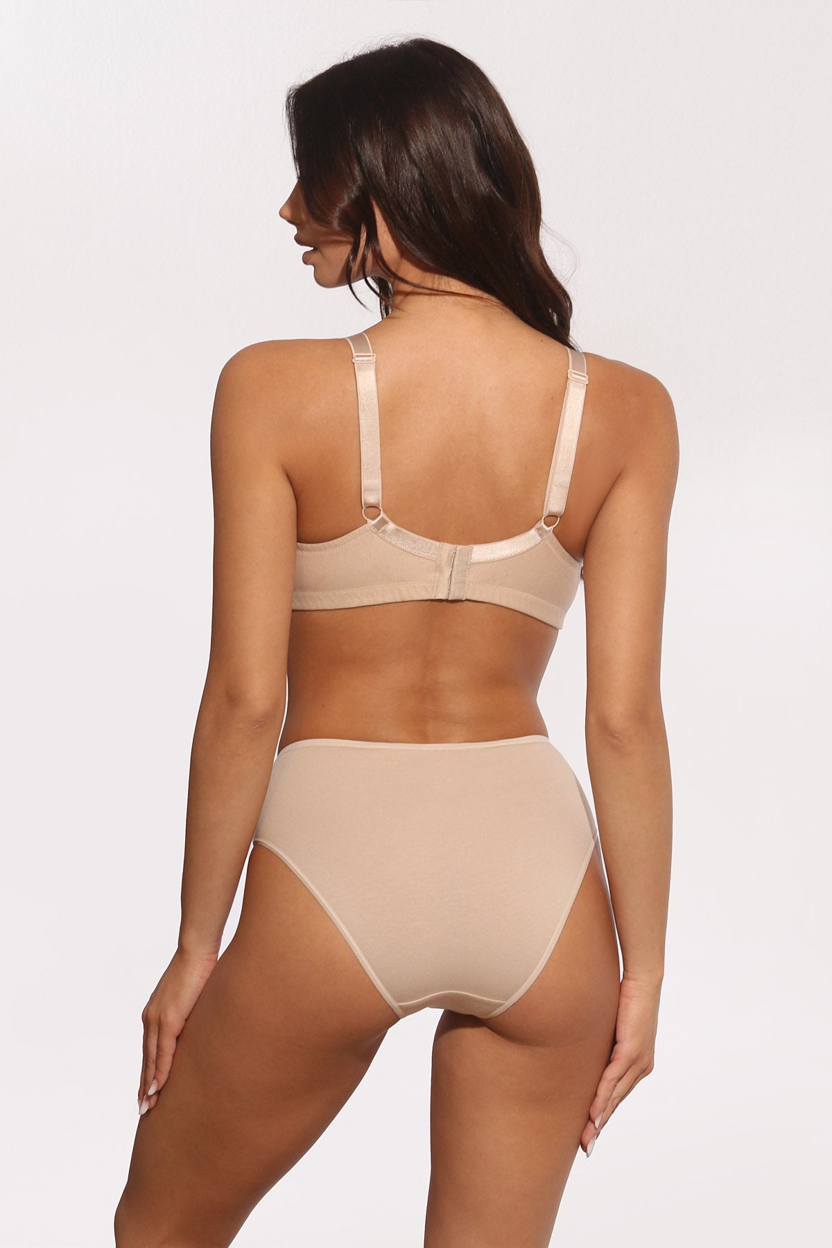 Hög midja klassiska trosor Beige Fiona S0727