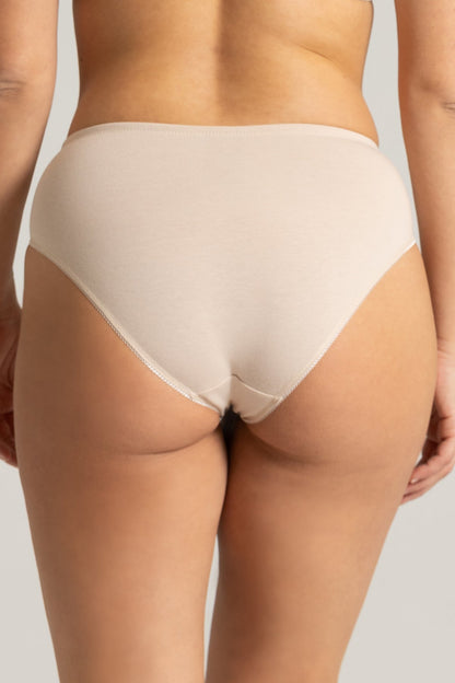 Klassiska trosor i bomull och nude spets FIONA S1506