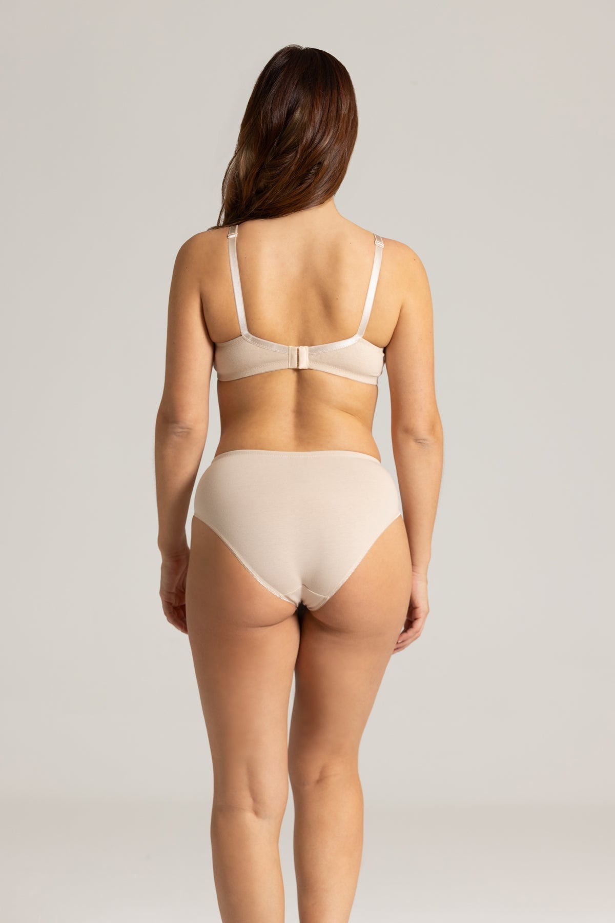 Klassiska trosor i bomull och nude spets FIONA S1506