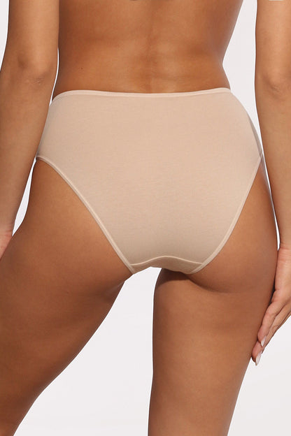 Hög midja klassiska trosor Beige Fiona S0727