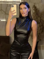Ally | Top din piele ecologică