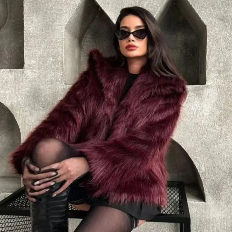 Valentina | Jachetă din blană artificială