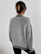 Marina | Pulover din tricot cu model în dungi