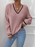 Marina | Pulover din tricot cu model în dungi