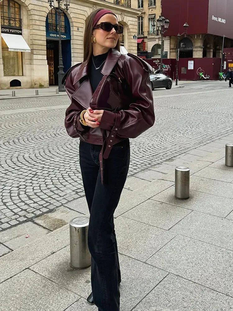 DEENA | Jachetă din piele frumoasă