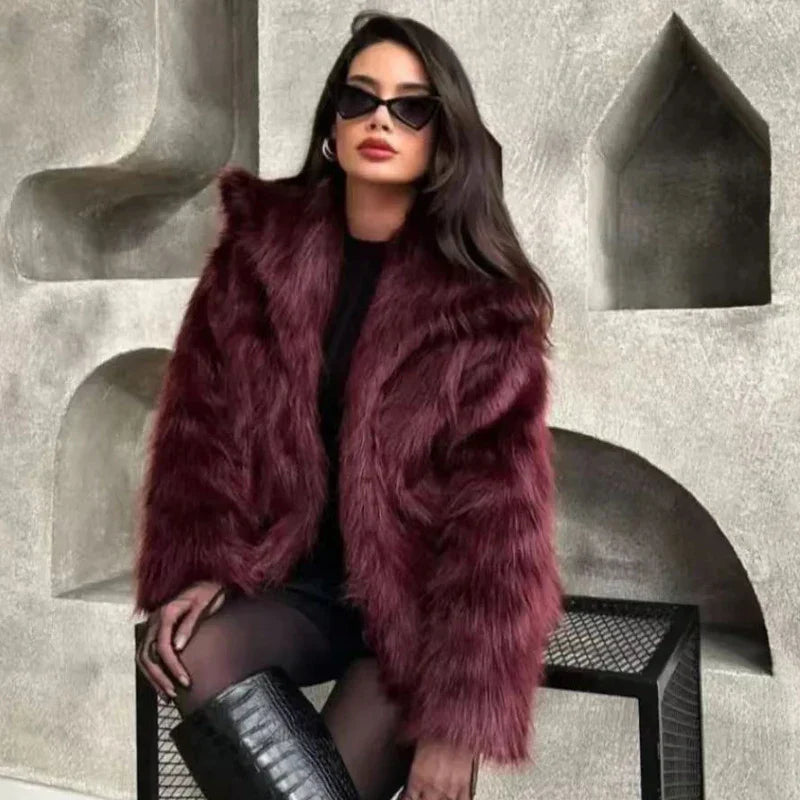 Valentina | Jachetă din blană artificială