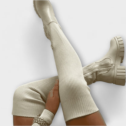 Lureva - Eleganta Overknee Stövlar