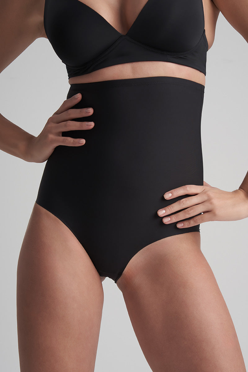 Modellerande trosor med hög midja Svart SCPHWB