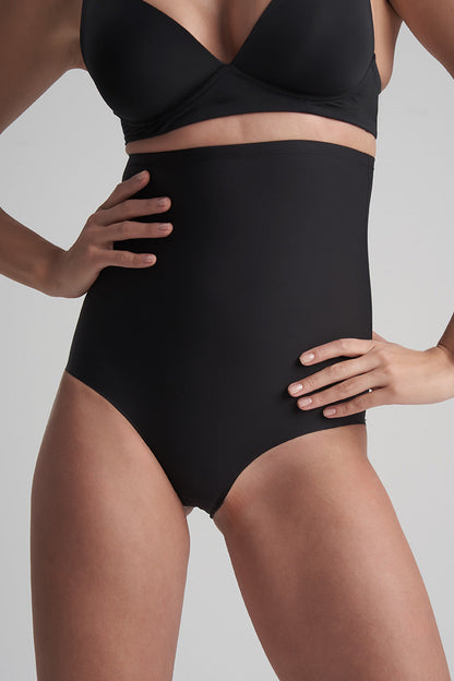 Modellerande trosor med hög midja Svart SCPHWB