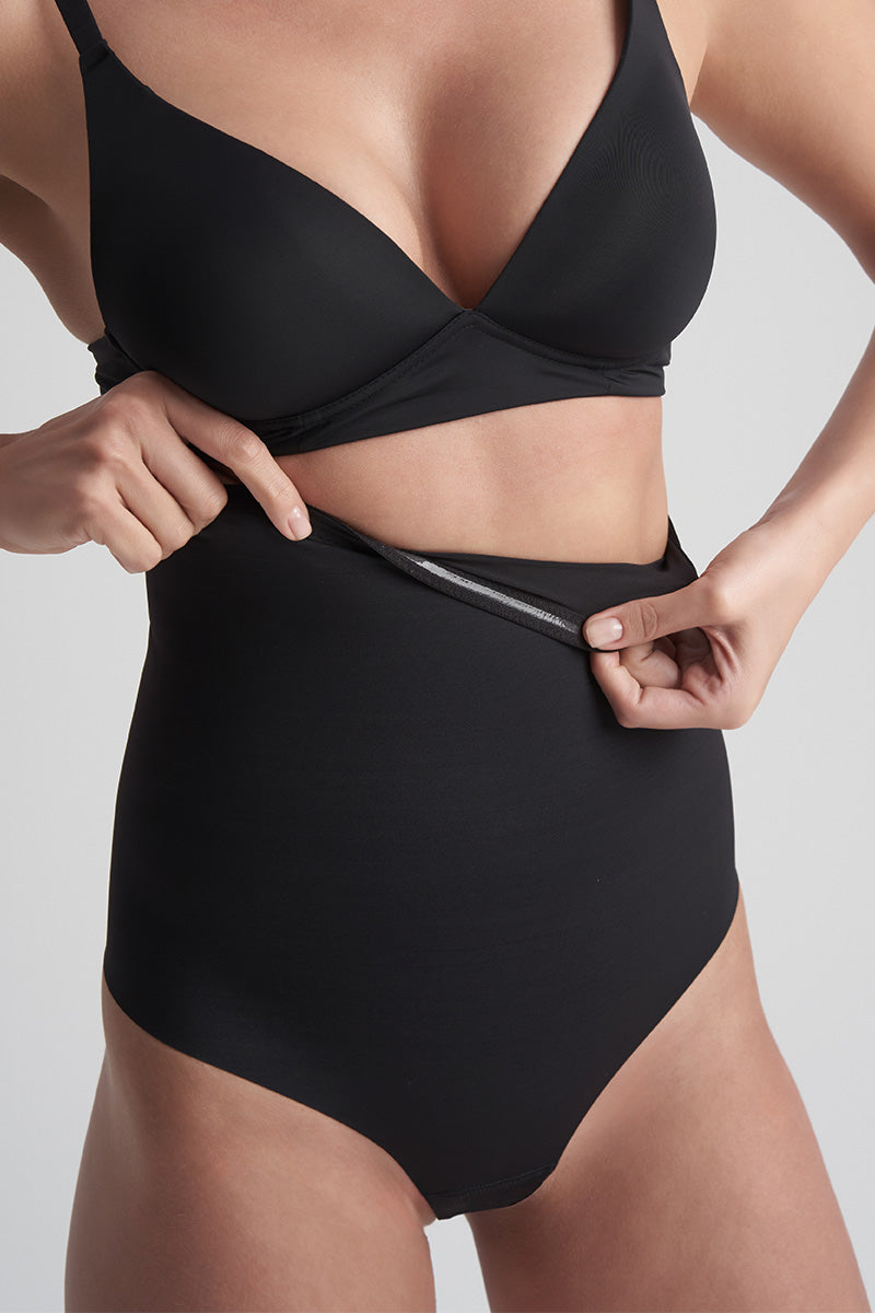 Tanga modellering Hög midja Svart SCPHWT