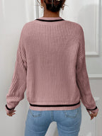Marina | Pulover din tricot cu model în dungi