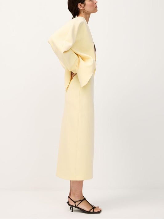 Jacka med böjda ärmar och kjoldress