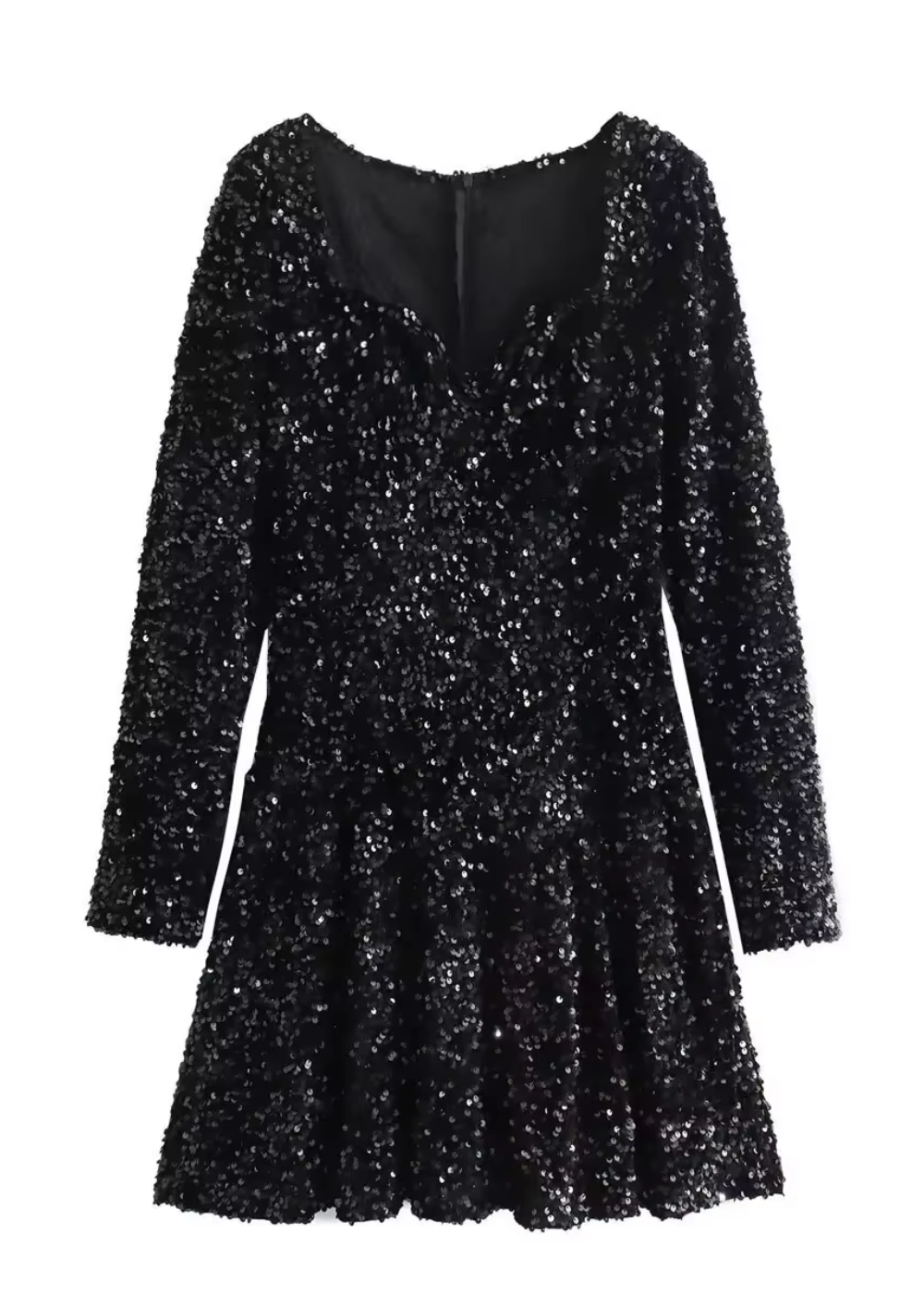 Skylar | Rochie mini din paiete negre
