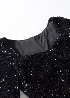 Skylar | Rochie mini din paiete negre