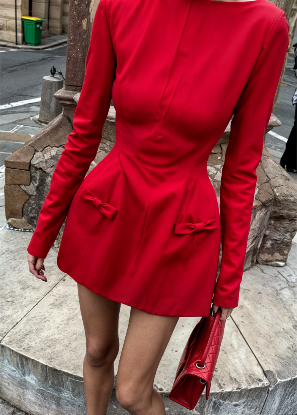 Isadora | Rochie Mini cu Fundă și Splei