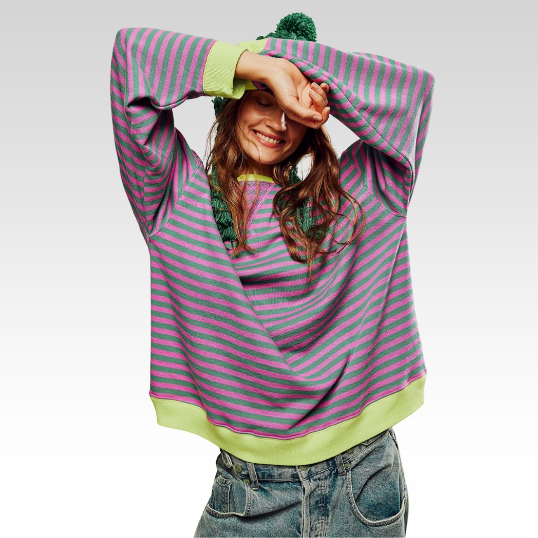 Mana | Pulover Oversize Cu Dungi