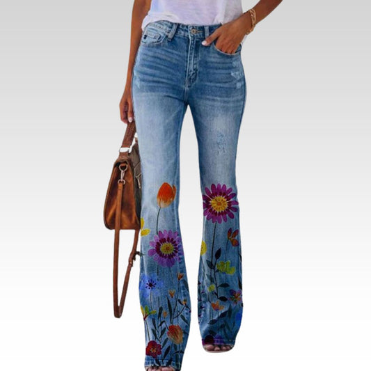 Blaire | Jeans med hög midja och utsvängda ben